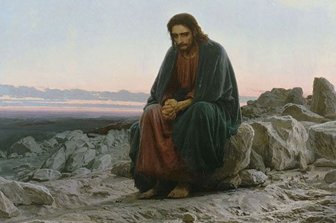 Христос в пустыне. Лучшая картина